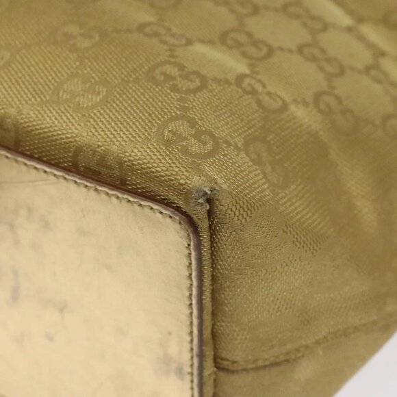 GUCCI GG Canvas Tote Bag Gold 002 1099 Auth nb079 - Picture 11 of 15